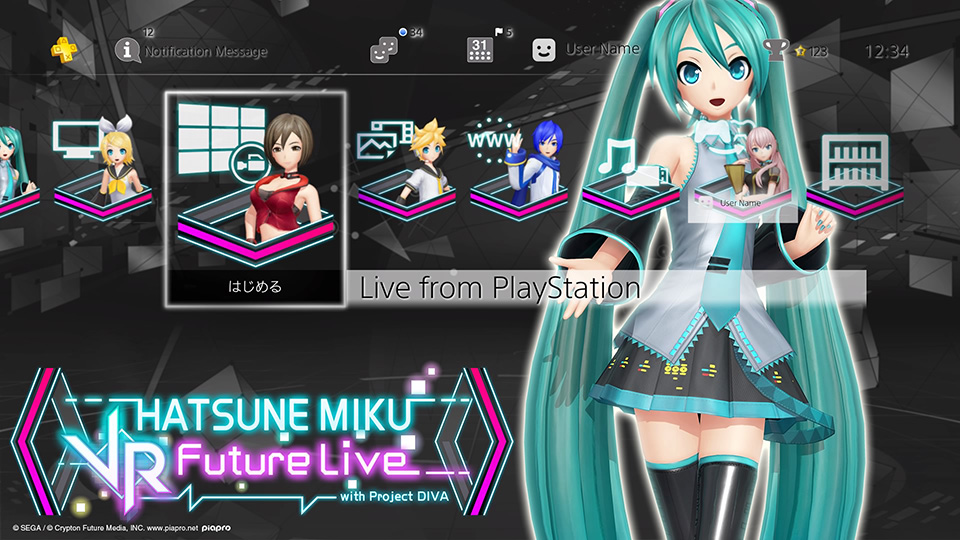 Hatsune Miku VR Future Live Preorder Theme